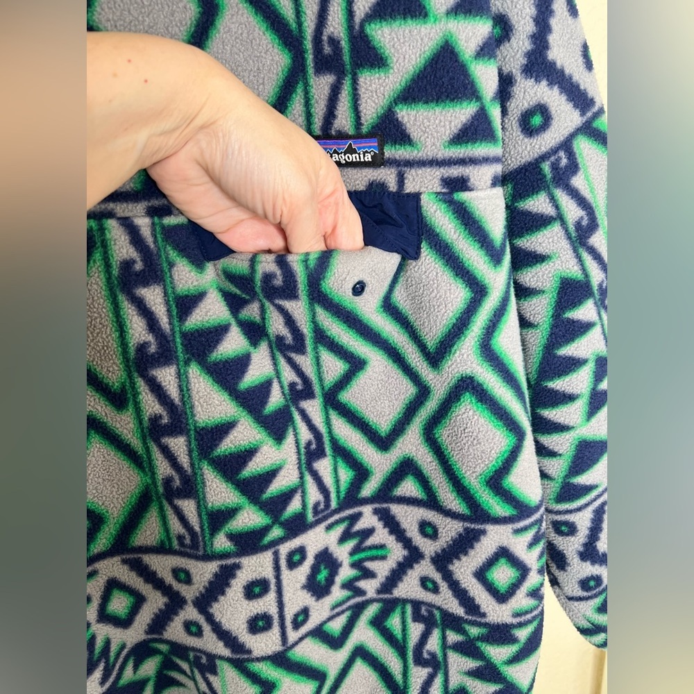 Patagonia Synchilla Snap-T Fleece Pullover Rare Montana Siete Aztec Men’s Large - Picture 11 of 16
